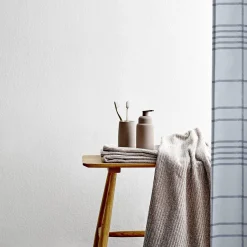 VIAMAJA Tilbehør Til Badeværelse<Bruseforhæng - Tartan linen blue - 180 cm x 200 cm