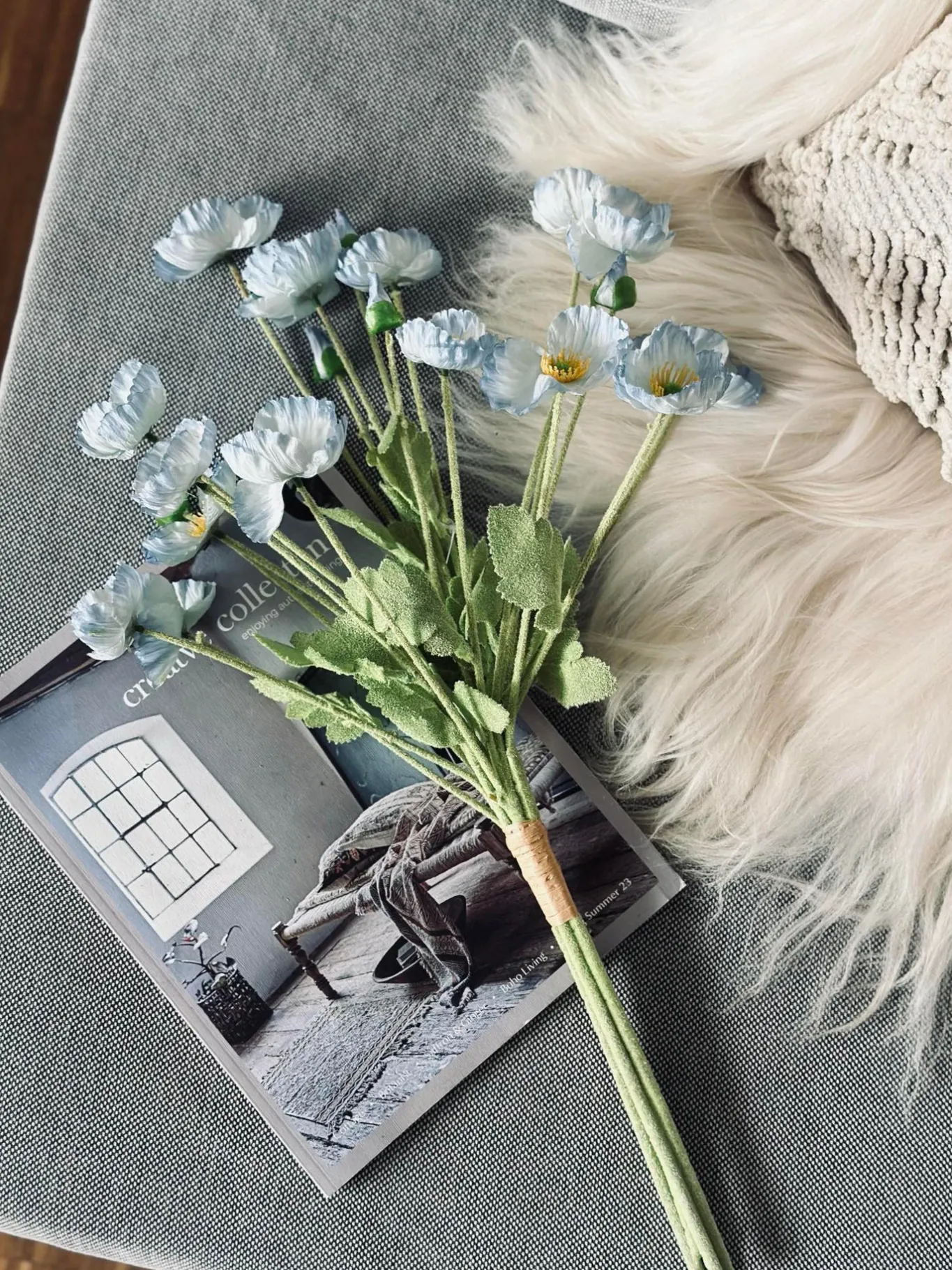 VIAMAJA Blomster<Buket blå valmuer