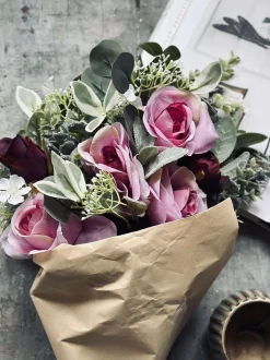VIAMAJA Blomster<Buket med roser - Pink