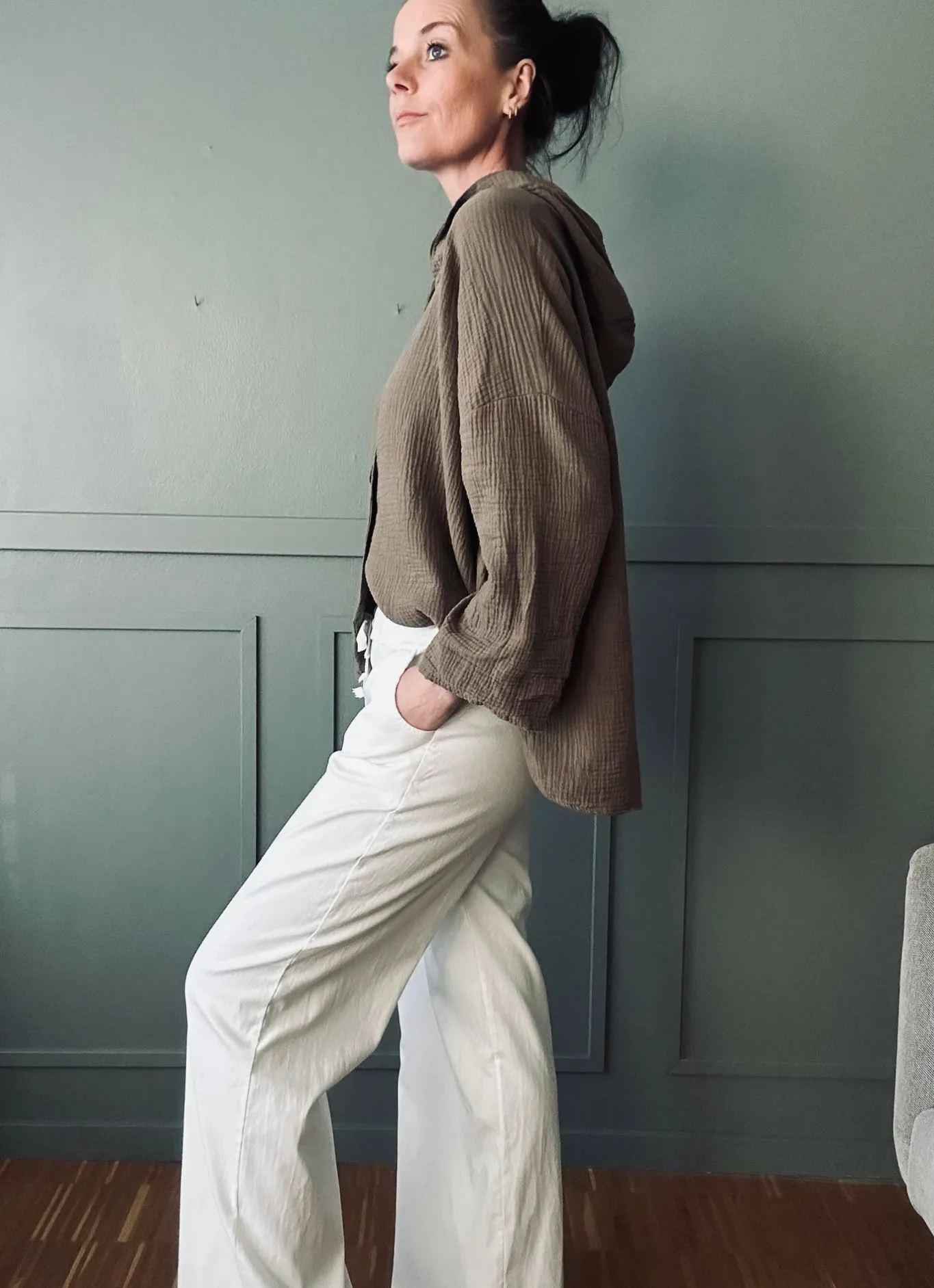 VIAMAJA Bukser<Bukser m. stretch Hvid – plus onesize 40-48
