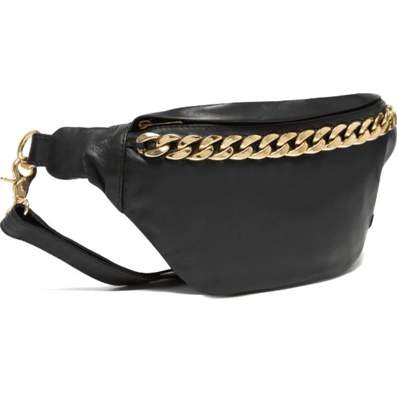 VIAMAJA Bæltetasker<Bumbag - BLACK / GOLD i blød skind kvalitet