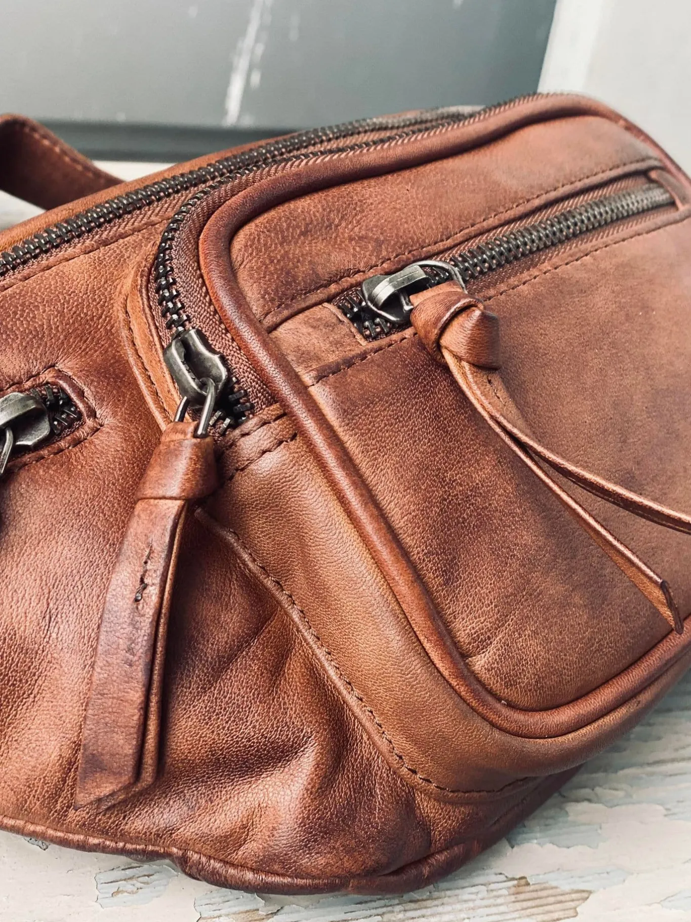 VIAMAJA Bæltetasker<Bumbag - VINTAGE Dark cognac