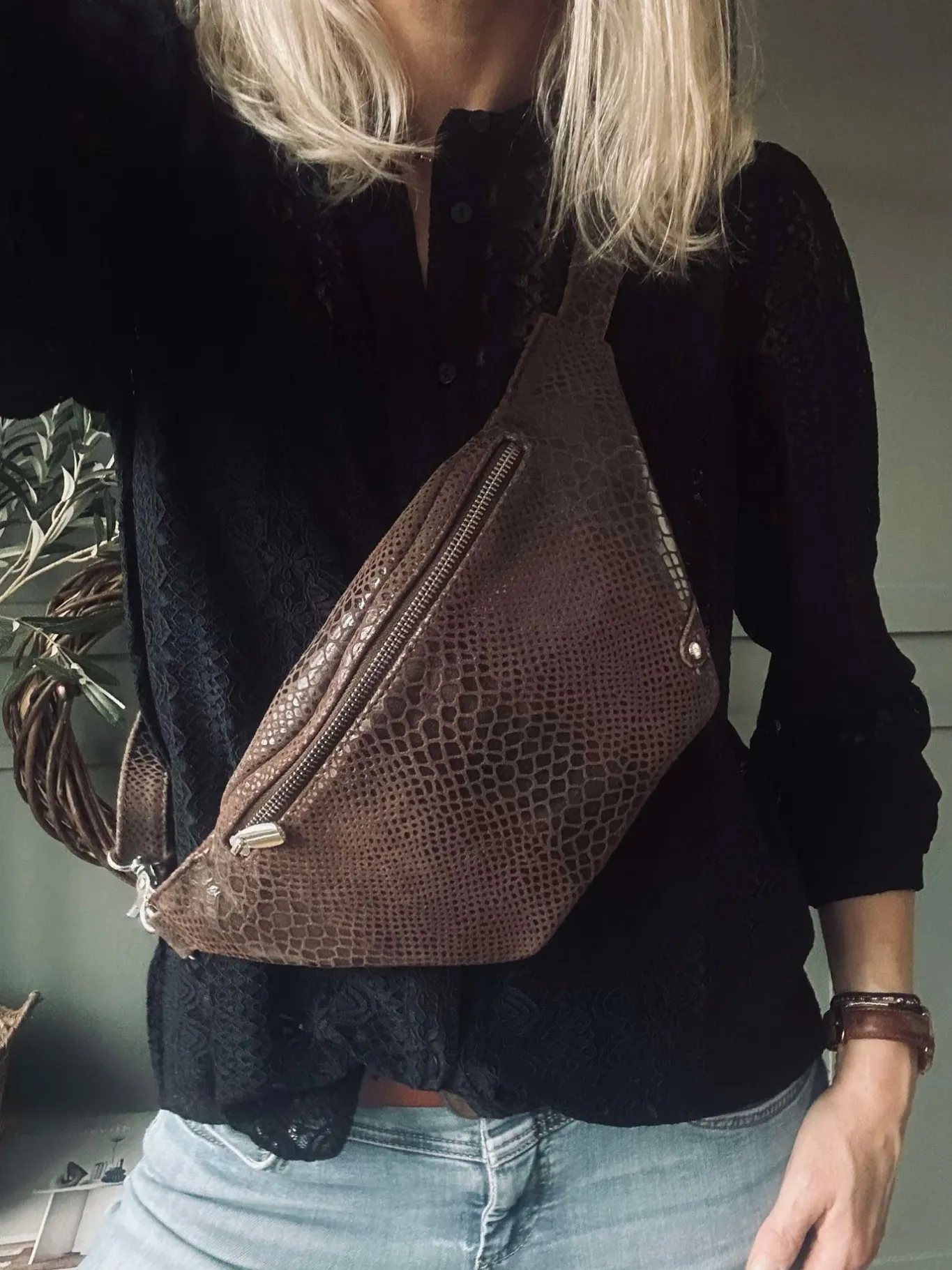 VIAMAJA Bæltetasker<Bumbag Aura Brown Croco