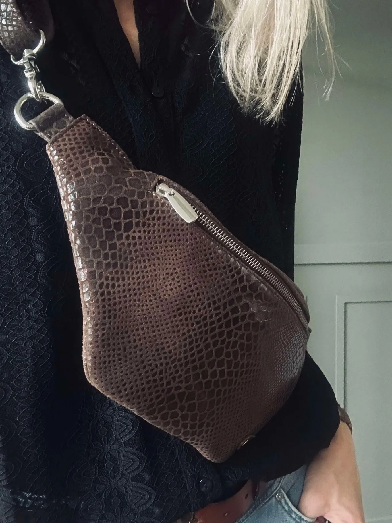 VIAMAJA Bæltetasker<Bumbag Aura Brown Croco