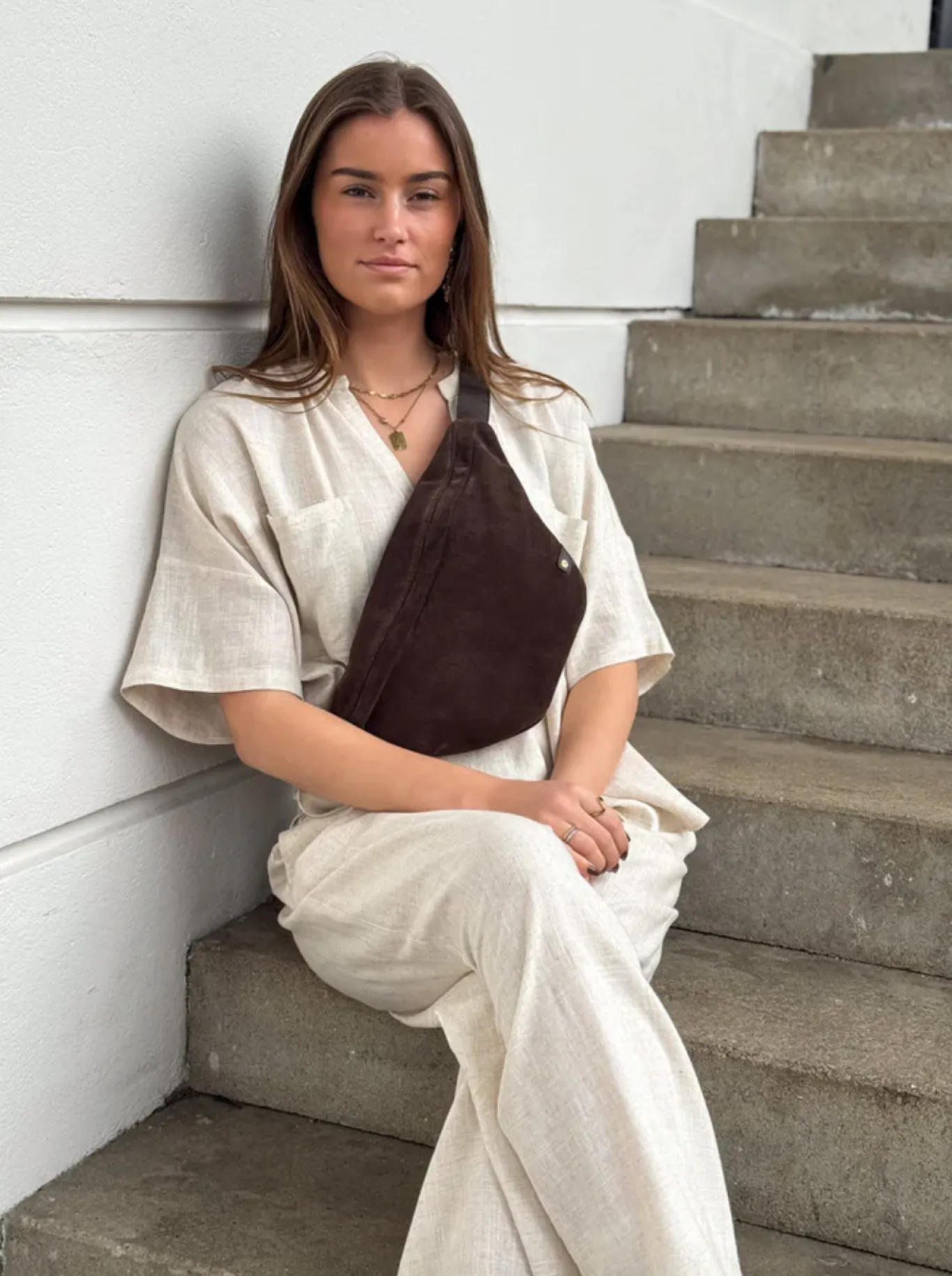 VIAMAJA Bæltetasker|Læder Tasker<Bumbag Donna Ruskind - Choko