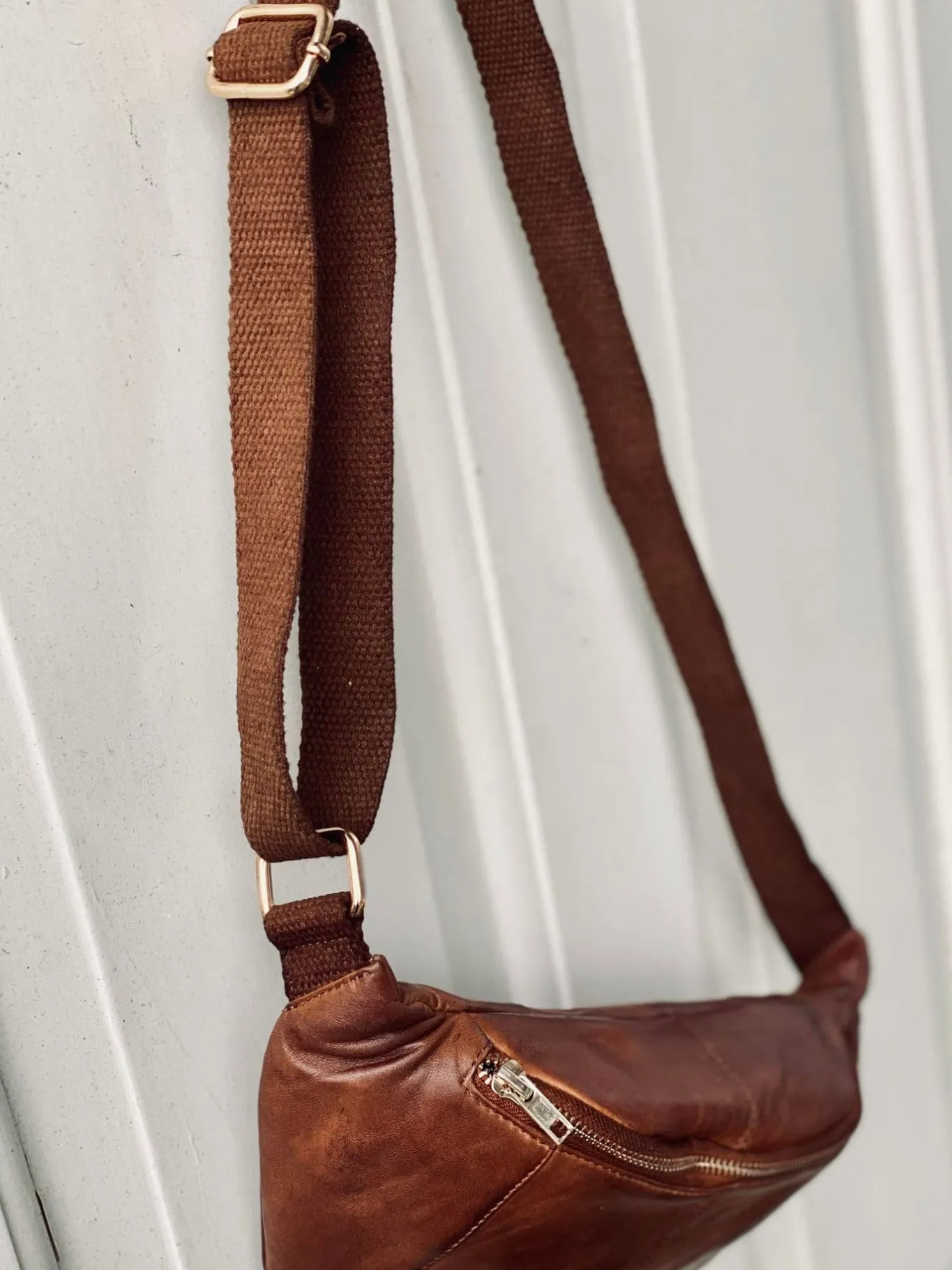 VIAMAJA Bæltetasker|Læder Tasker<Bumbag JUNE - Dark cognac