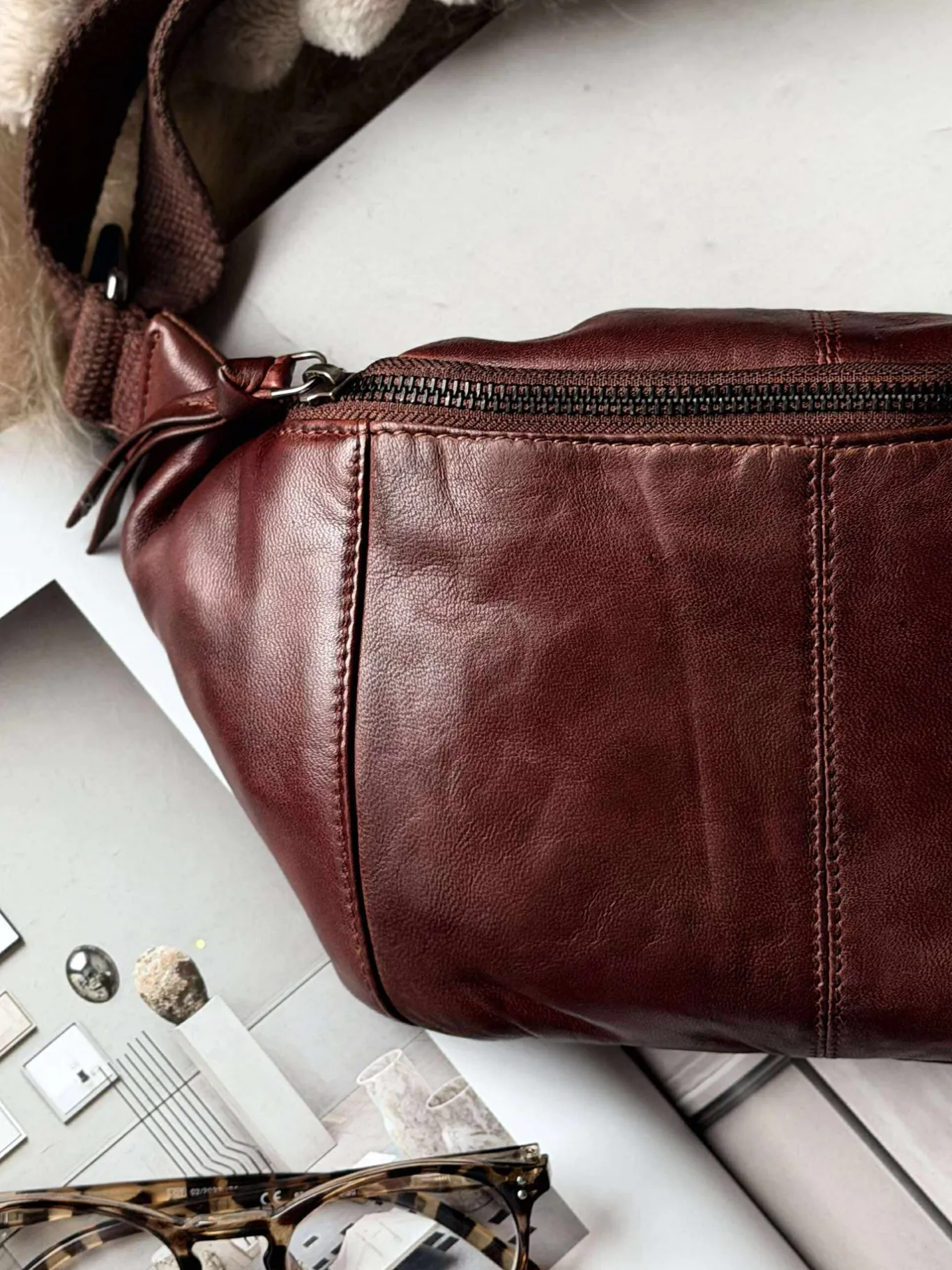 VIAMAJA Bæltetasker|Læder Tasker<Bumbag JUNE - New Dark cognac