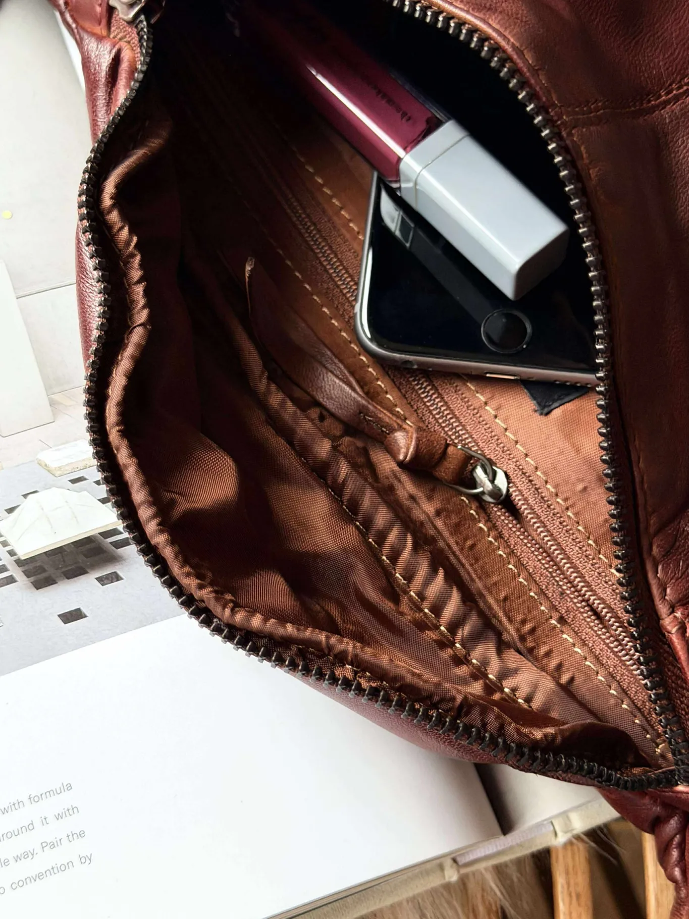 VIAMAJA Bæltetasker|Læder Tasker<Bumbag JUNE - New Dark cognac
