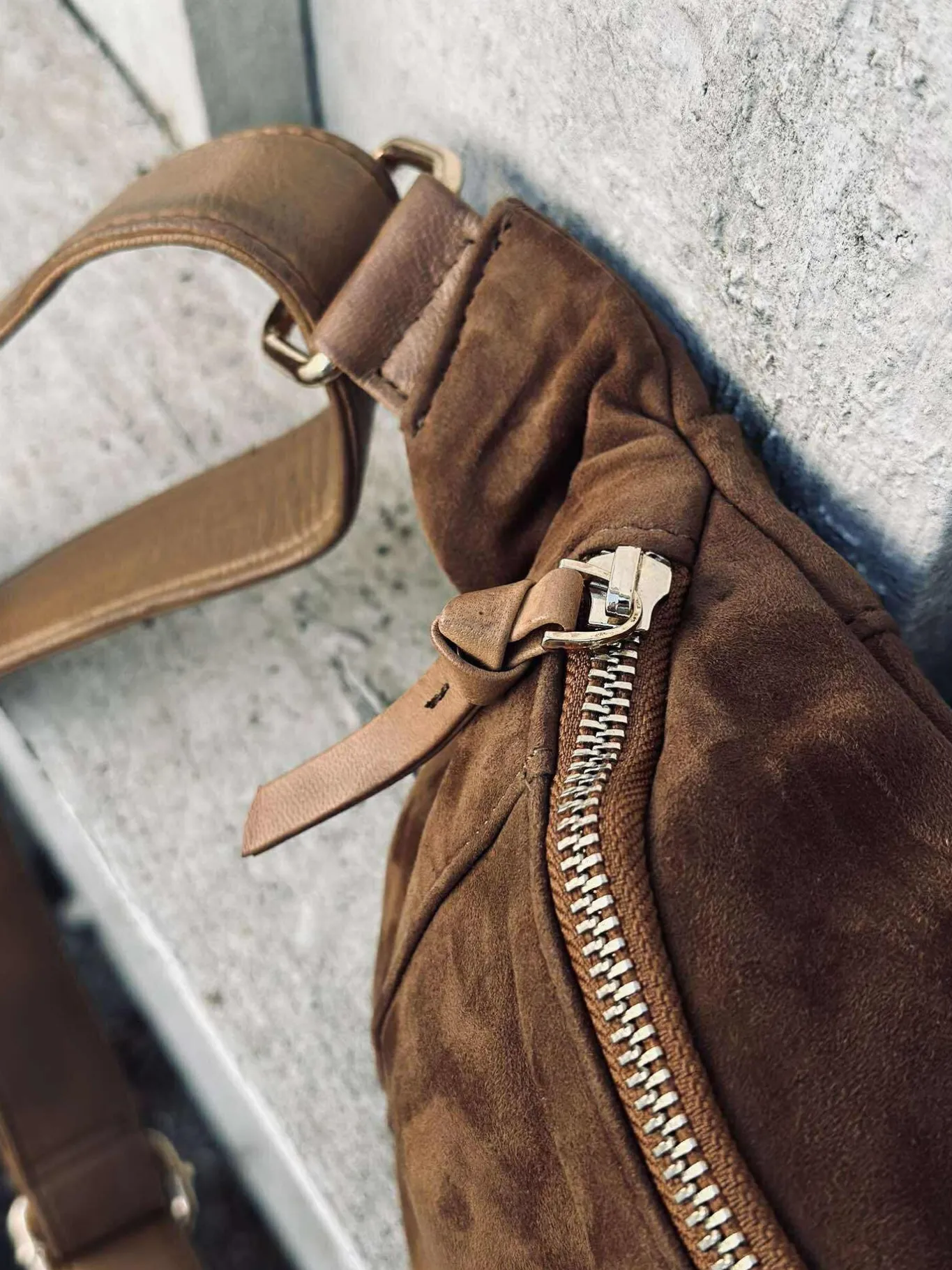 VIAMAJA Bæltetasker|Læder Tasker<Bumbag JUNE Ruskind - Caramel