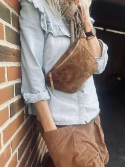 VIAMAJA Bæltetasker|Læder Tasker<Bumbag JUNE Ruskind - Caramel