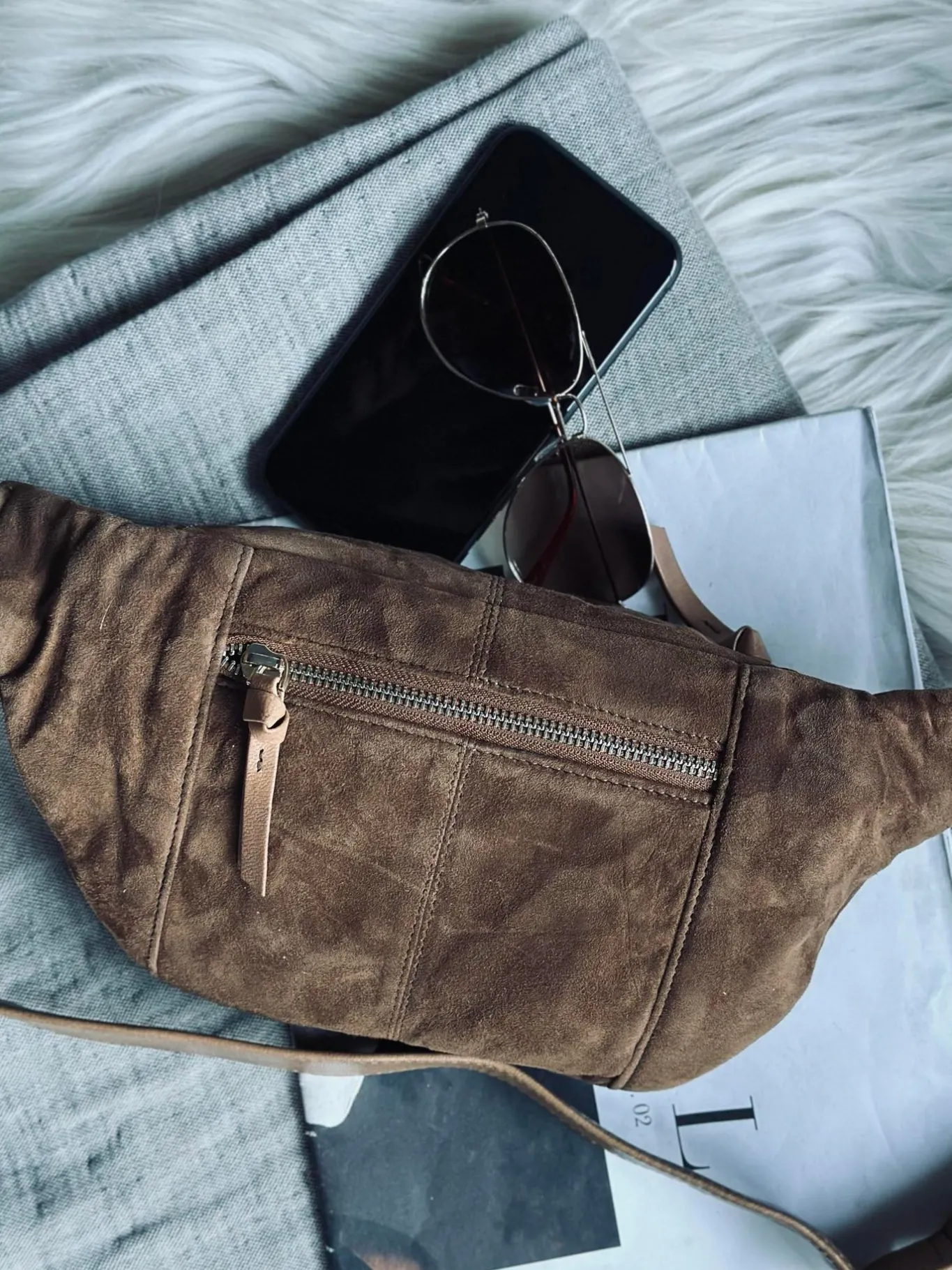 VIAMAJA Bæltetasker|Læder Tasker<Bumbag JUNE Ruskind - Caramel