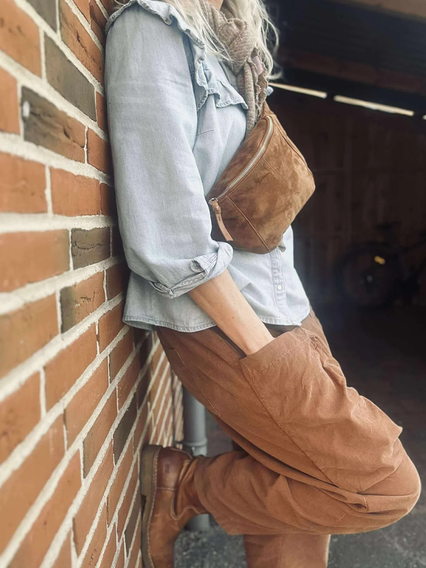 VIAMAJA Bæltetasker|Læder Tasker<Bumbag JUNE Ruskind - Caramel
