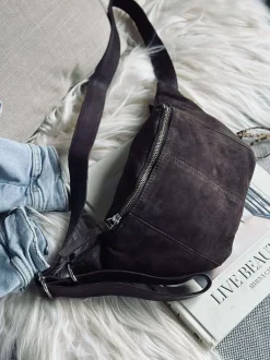 VIAMAJA Bæltetasker|Læder Tasker<Bumbag JUNE Ruskind - Coffee Brown