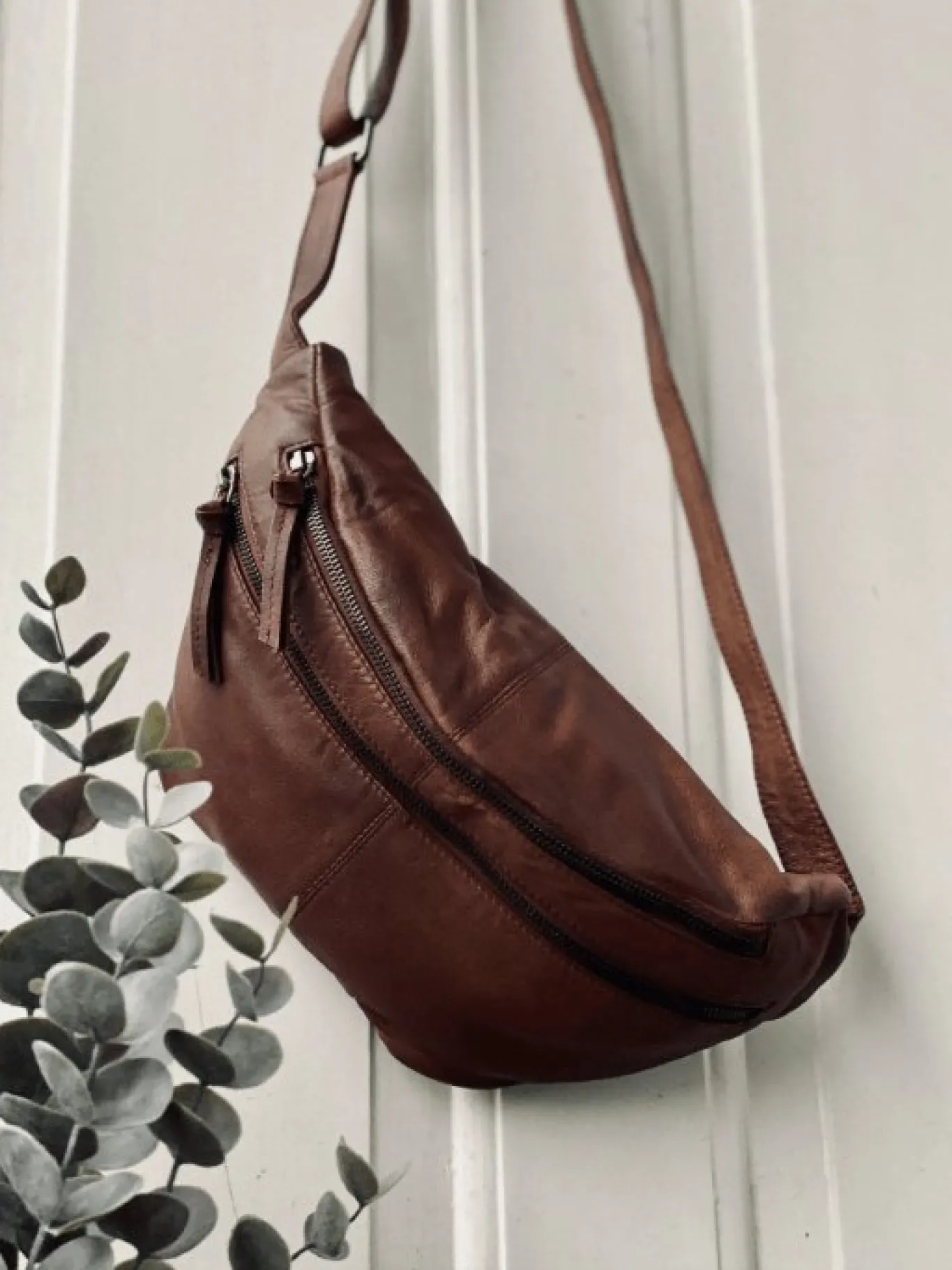 VIAMAJA Bæltetasker<Bumbag LOCK - Dark cognac