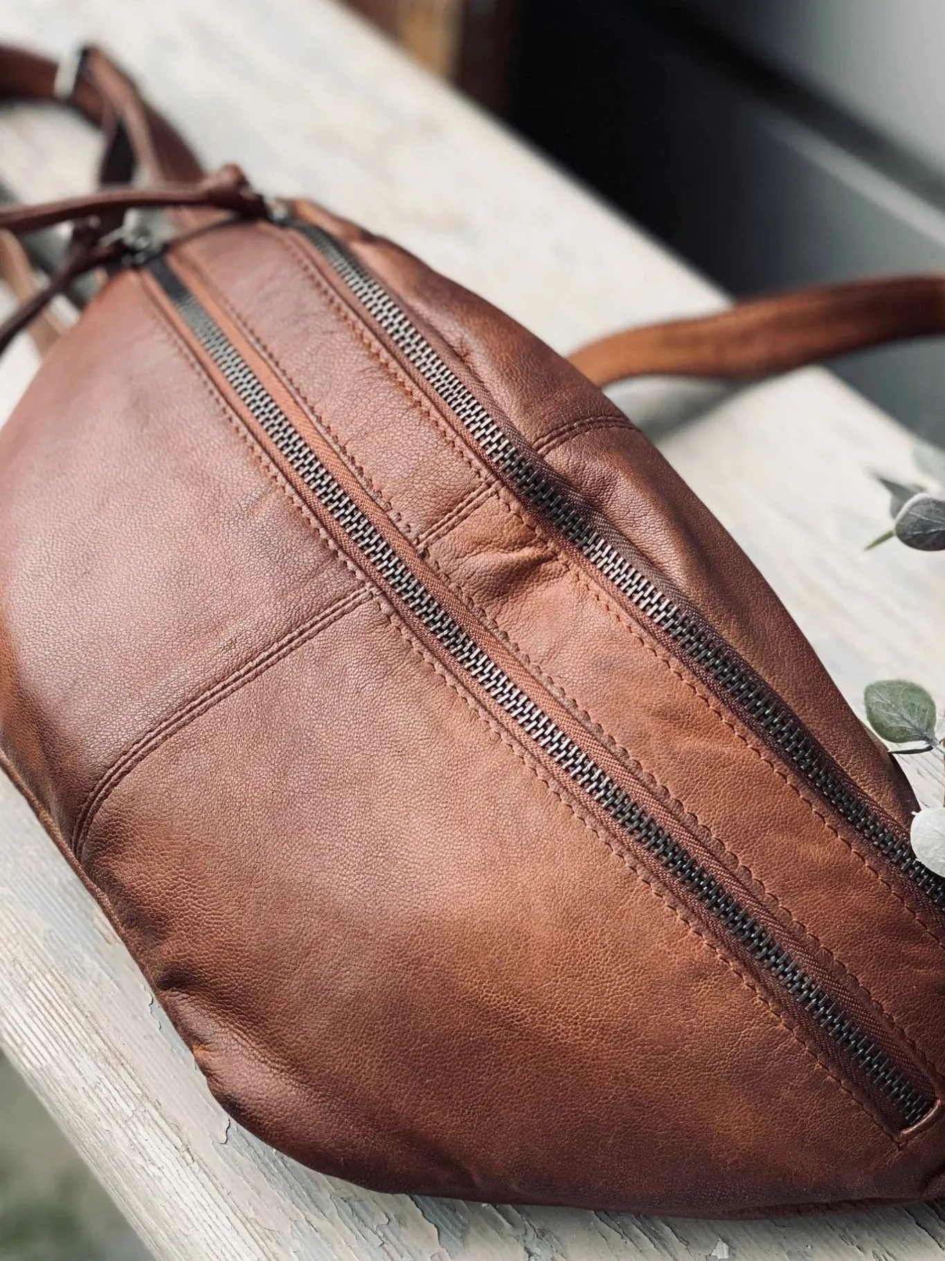 VIAMAJA Bæltetasker<Bumbag LOCK - Dark cognac