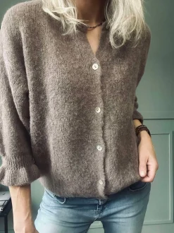 VIAMAJA Cardigans<Cardigan Juliana - Fango