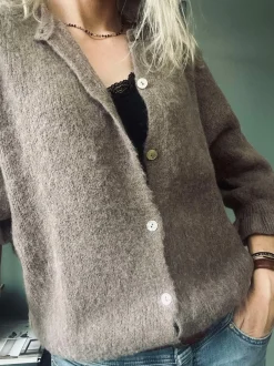 VIAMAJA Cardigans<Cardigan Juliana - Fango