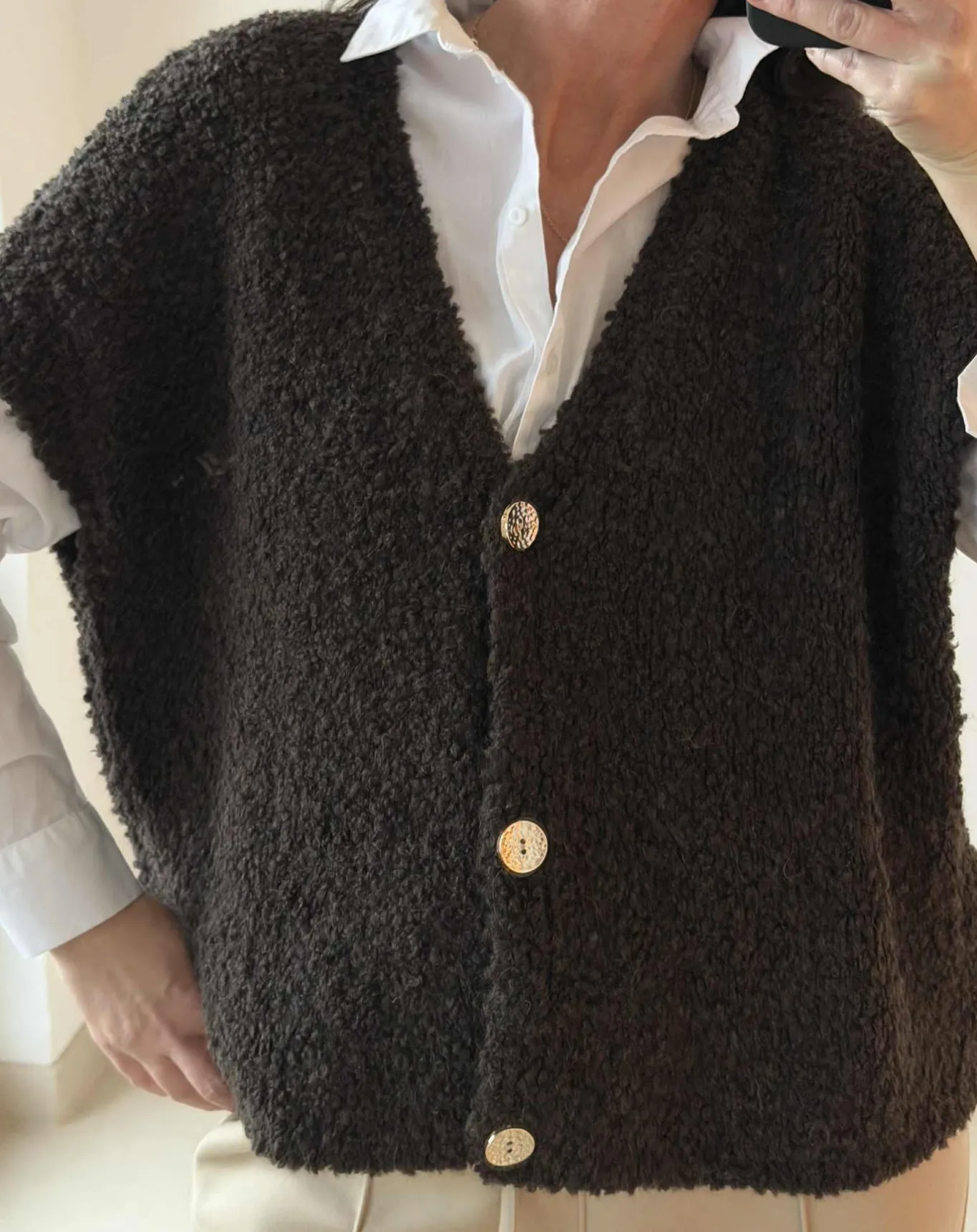 VIAMAJA Cardigans<Cardigan med kort ærmer - Brown