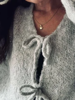 VIAMAJA Cardigans<Cardigan med sløjfer - Grå