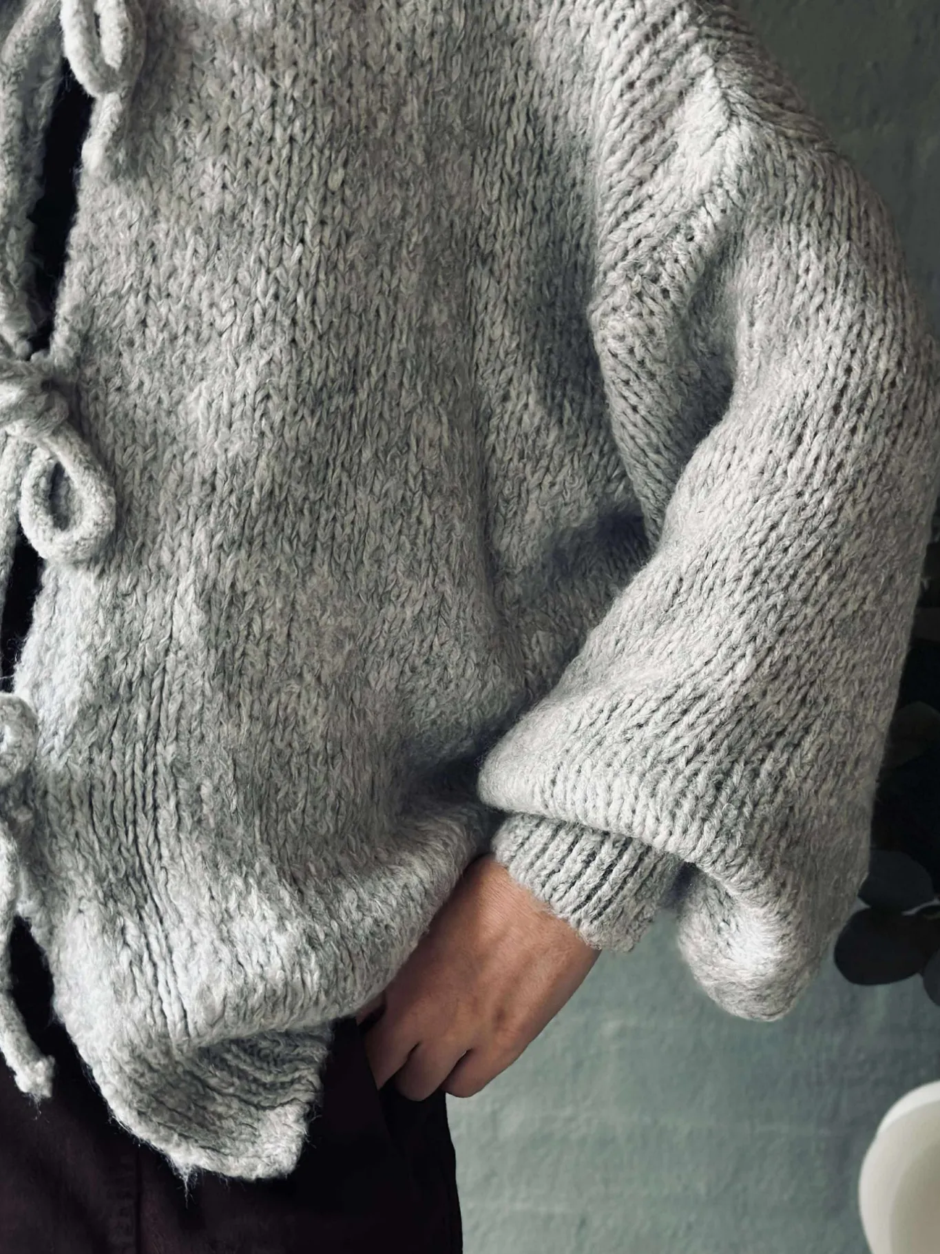 VIAMAJA Cardigans<Cardigan med sløjfer - Grå