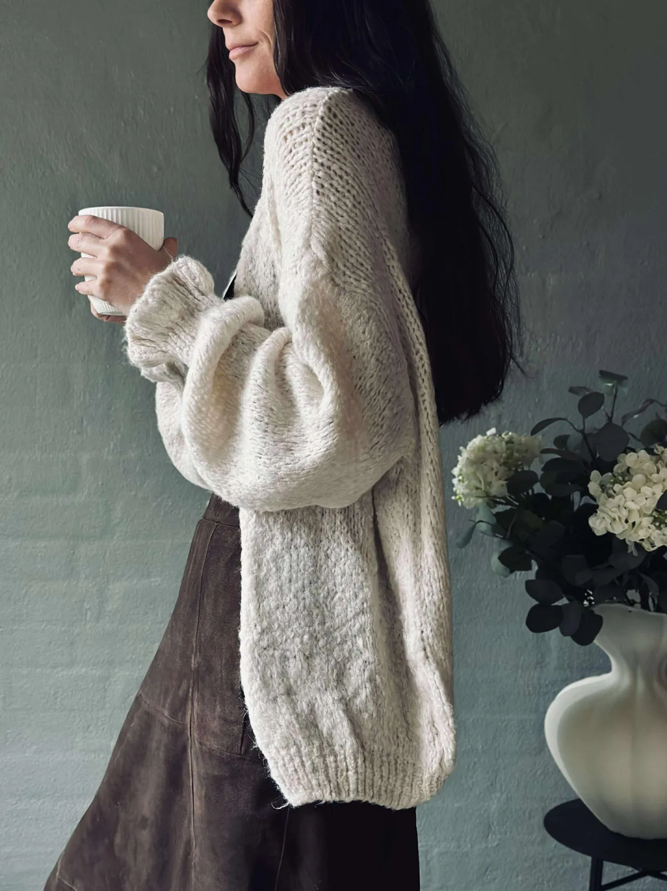 VIAMAJA Cardigans<Cardigan Oversize - Off white