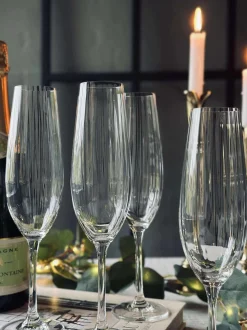 VIAMAJA Krus, Kopper Og Glas<Champagneglas CRYSTAL - Sæt med 4 stk.