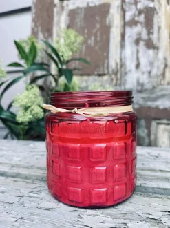 VIAMAJA Stearinlys|Stearinlys<Citronella Rød