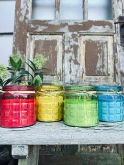 VIAMAJA Stearinlys|Stearinlys<Citronella Rød