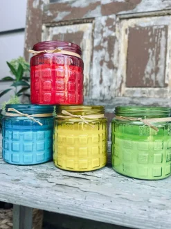 VIAMAJA Stearinlys|Stearinlys<Citronella Rød