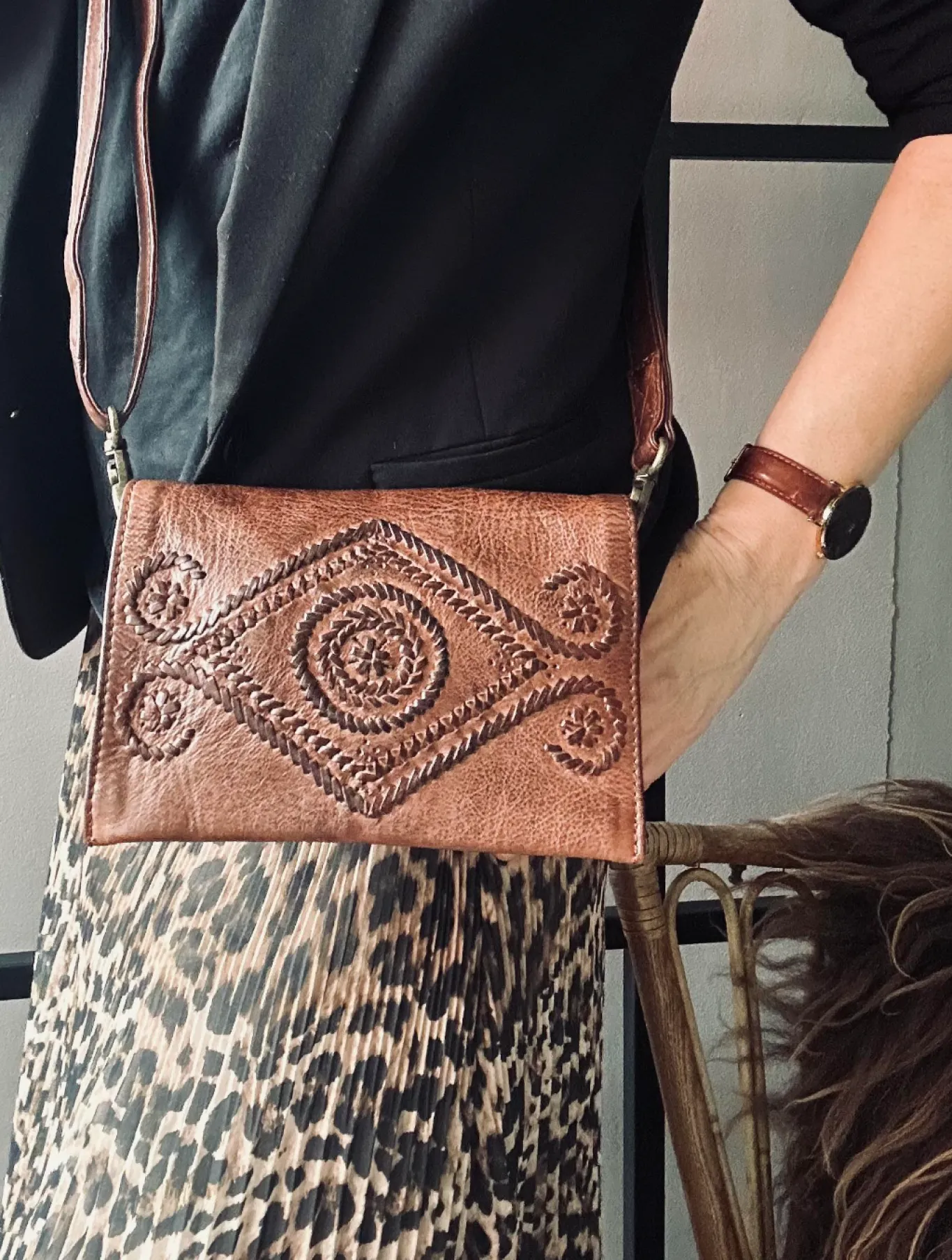 VIAMAJA Clutch<Clutch Boheme Brandy – Handmade