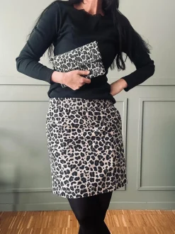 VIAMAJA Clutch|Håndtasker<Clutch Grey leopard leather