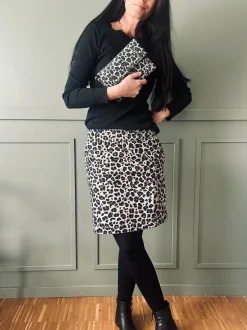 VIAMAJA Clutch|Håndtasker<Clutch Grey leopard leather