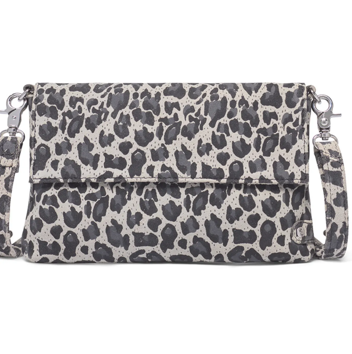 VIAMAJA Clutch|Håndtasker<Clutch Grey leopard leather