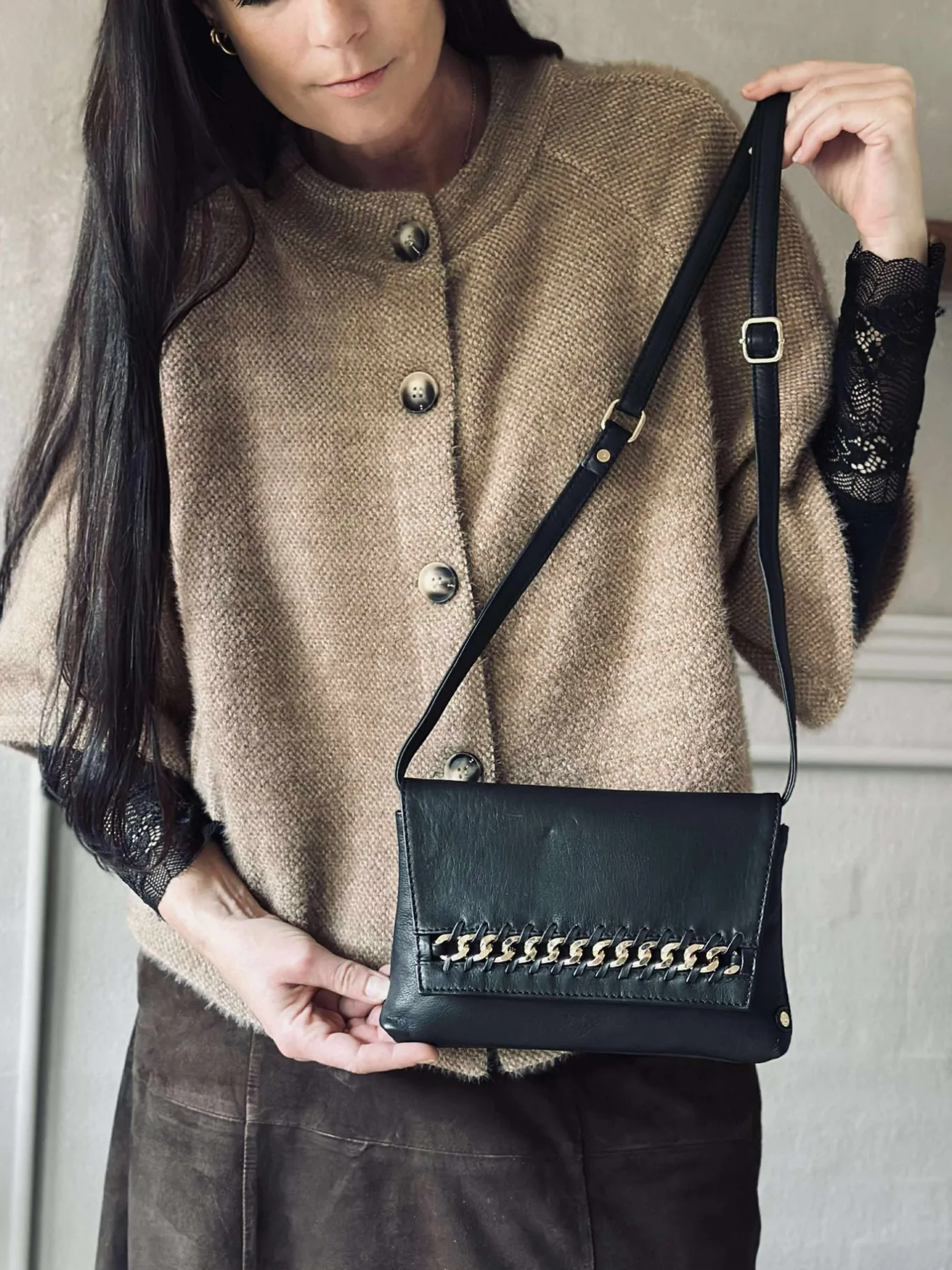 VIAMAJA Clutch|Restparti<Clutch med guldkæde - Small