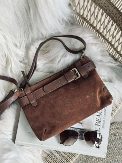 VIAMAJA Clutch<Clutch ruskind - Cognac