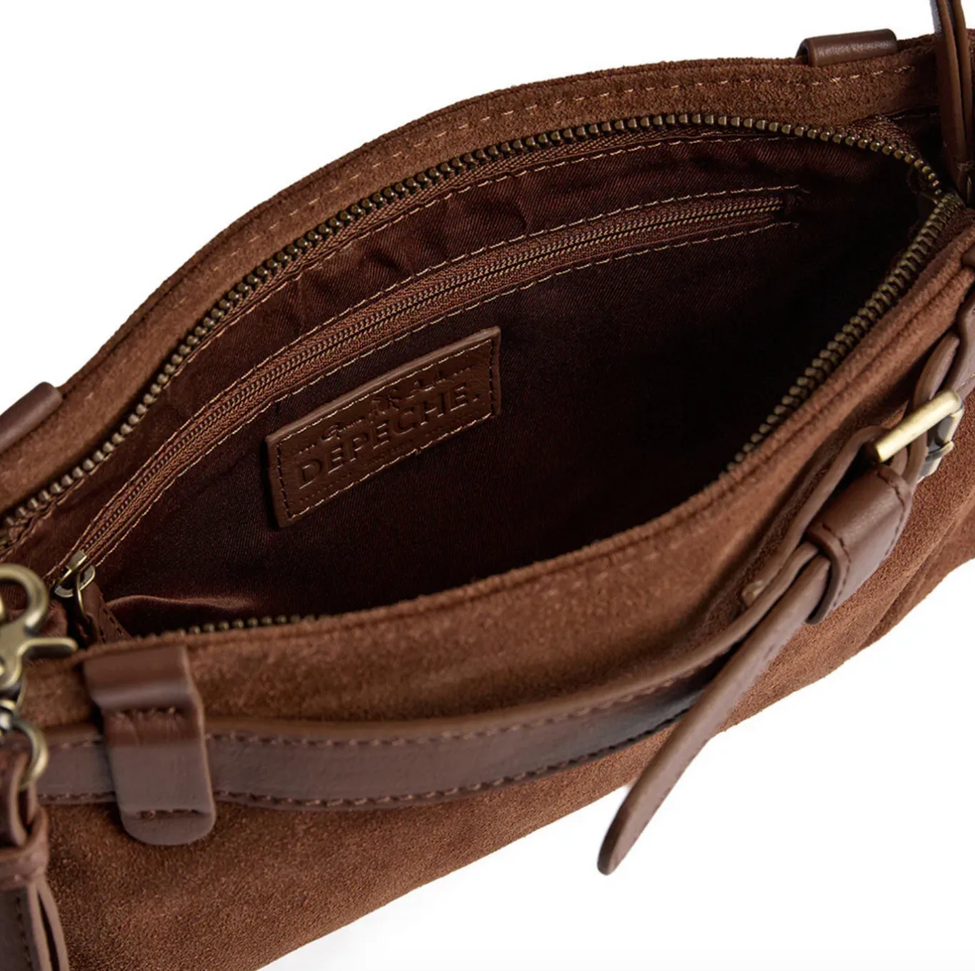 VIAMAJA Clutch<Clutch ruskind - Cognac