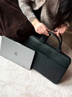 VIAMAJA Computertasker|Læder Tasker<Computercover med håndtag og frontlomme