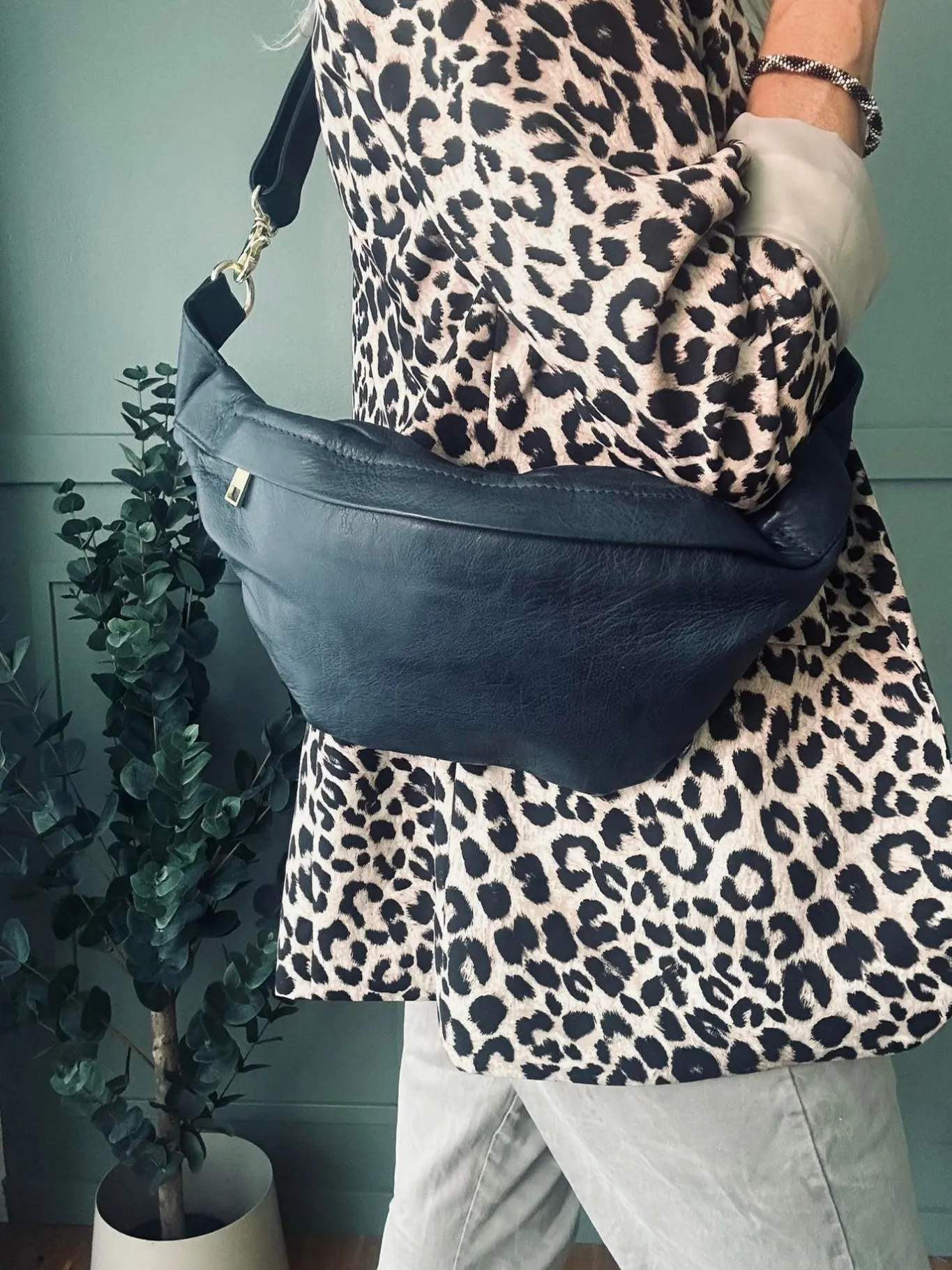 VIAMAJA Bæltetasker|Læder Tasker<Cool Buffy Bumbag i smørblødt læder - Midnight Blue
