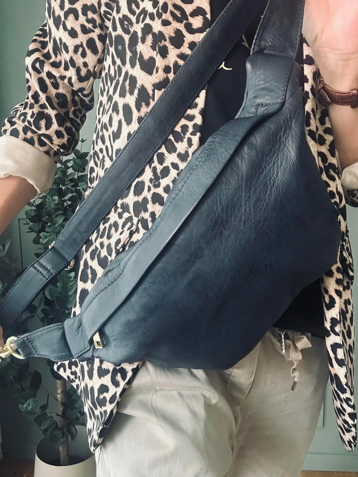 VIAMAJA Bæltetasker|Læder Tasker<Cool Buffy Bumbag i smørblødt læder - Midnight Blue
