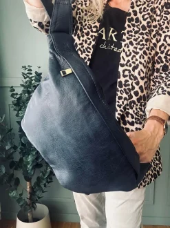 VIAMAJA Bæltetasker|Læder Tasker<Cool Buffy Bumbag i smørblødt læder - Midnight Blue
