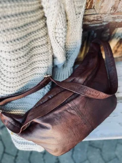 VIAMAJA Bæltetasker|Læder Tasker<Cool Buffy XL Bumbag i smørblødt læder - Brandy
