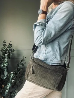VIAMAJA Cross Body<Crossbody Army fløjl
