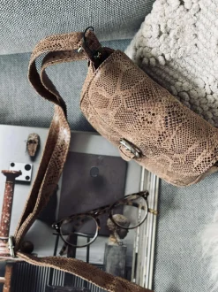 VIAMAJA Cross Body|Læder Tasker<Crossbody Aura Snake - Camel