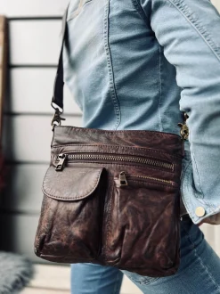 VIAMAJA Cross Body|Læder Tasker<Crossbody BROWN - Ultra blød