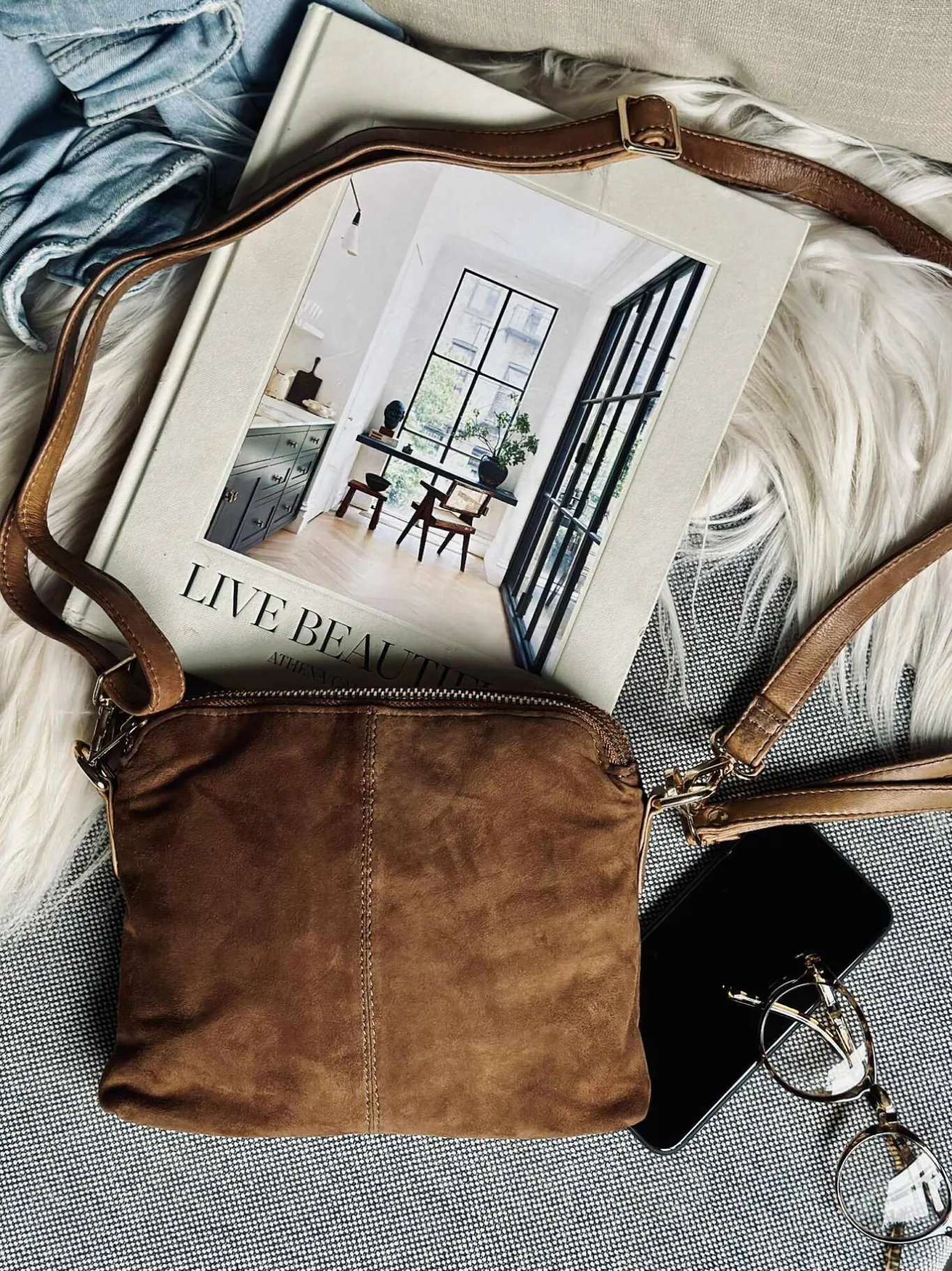 VIAMAJA Clutch|Cross Body<Crossbody clutch ALICE - Ruskind caramel