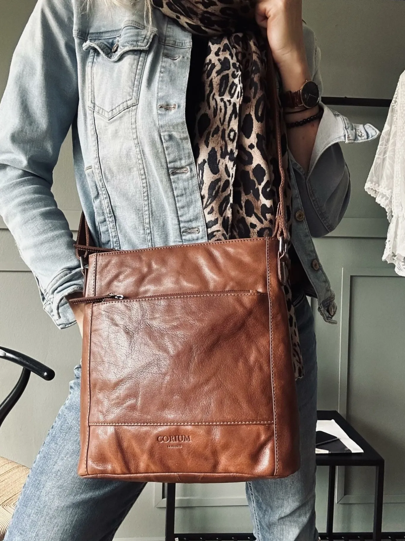 VIAMAJA Cross Body|Læder Tasker<Crossbody Dina dark cognac