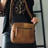 VIAMAJA Cross Body|Læder Tasker<Crossbody Nola Cognac