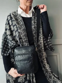 VIAMAJA Cross Body|Læder Tasker<Crossbody Raw Boheme – Black unisex