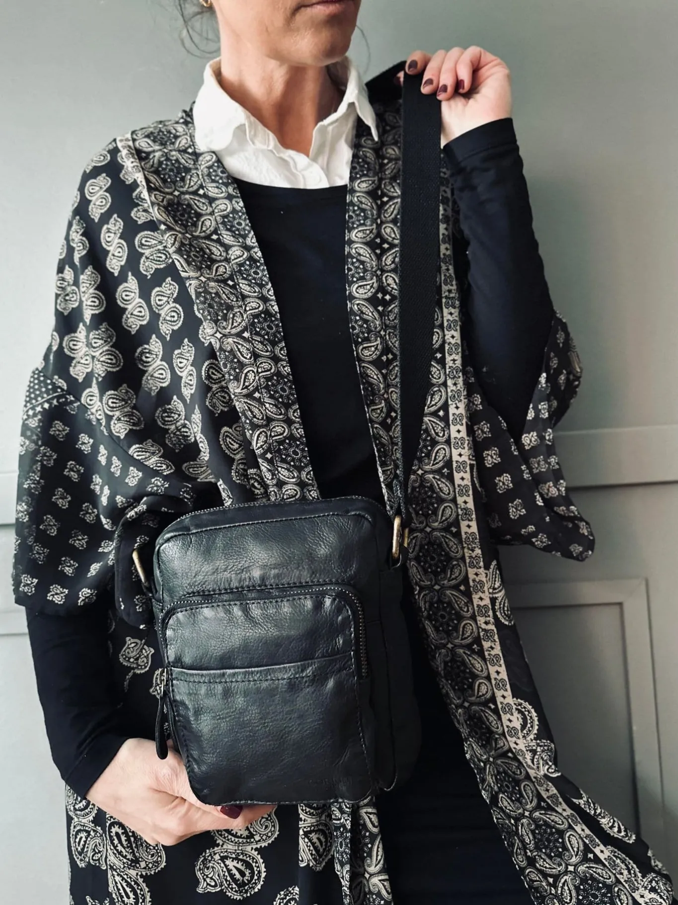 VIAMAJA Cross Body|Læder Tasker<Crossbody Raw Boheme – Black unisex