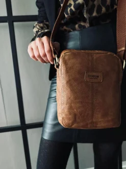 VIAMAJA Cross Body|Læder Tasker<Crossbody Raw Boheme – Cognac unisex